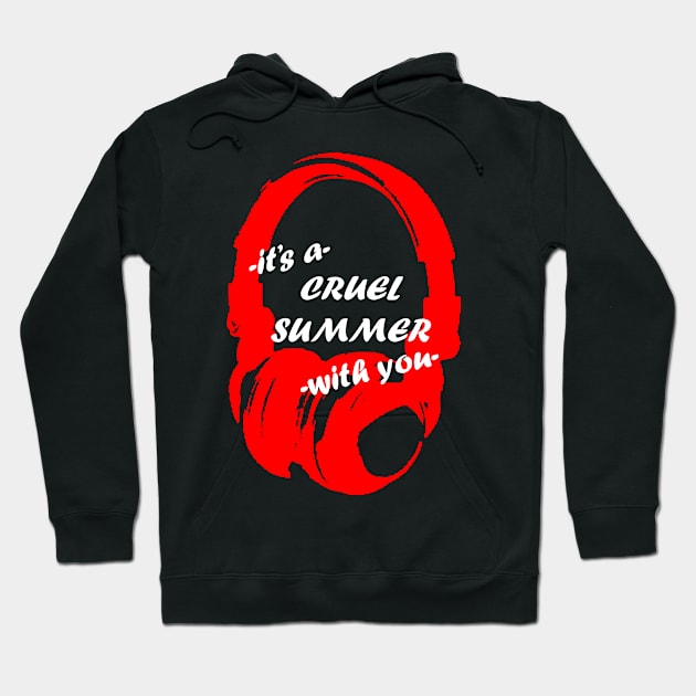 Cruel Summer: Headphones 2 Hoodie by Maries Papier Bleu